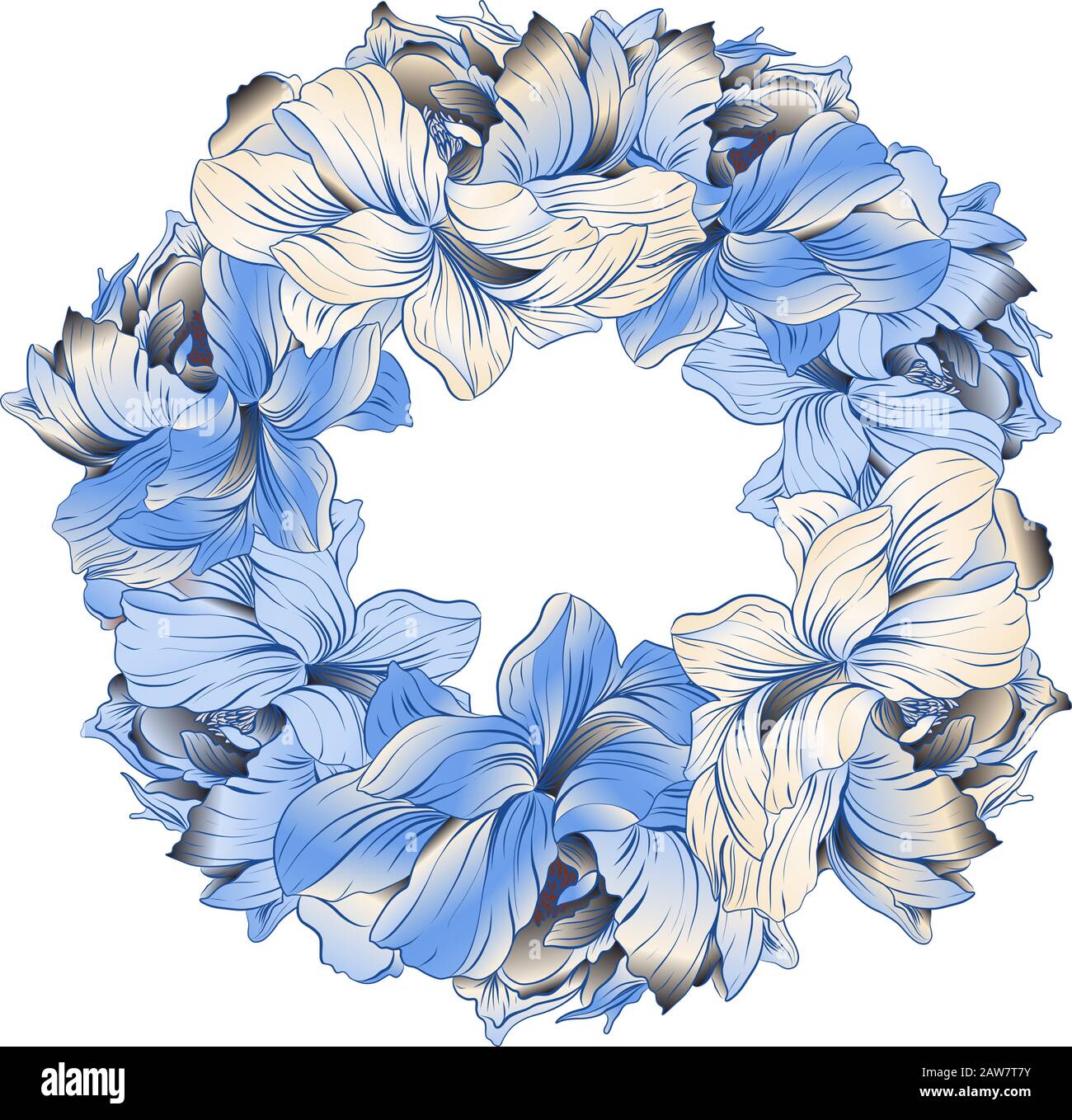 Floral pattern, can use be for shawl, decor, fabric. Stock Vector