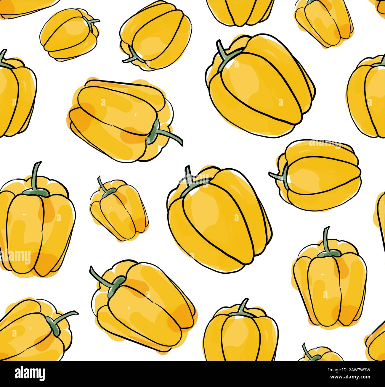 Paprika yellow pepper Stock Vector Image & Art Alamy