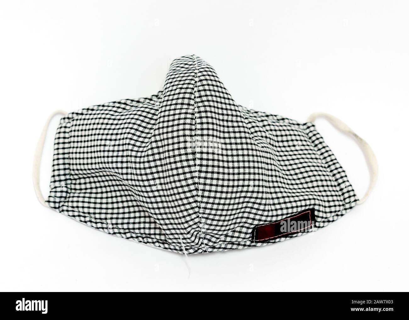 Popular Vietnamese cloth mask isolated on white background. Cotton face