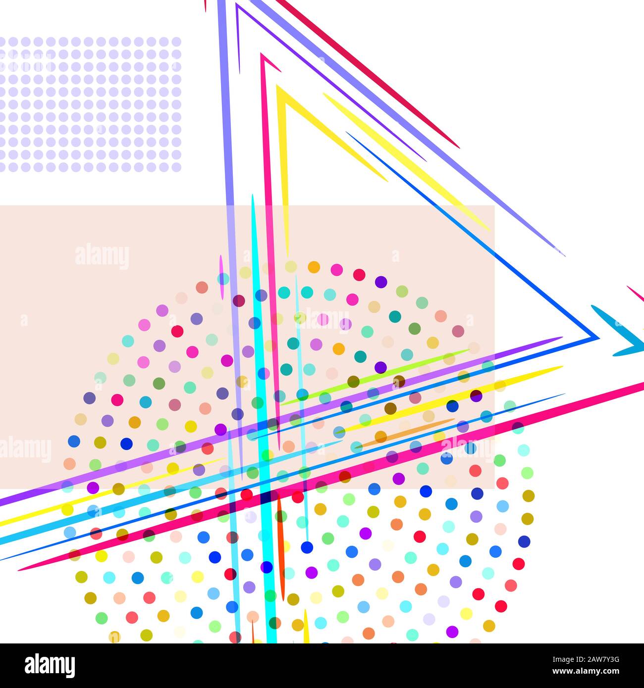 Colored triangle, lines and dots Stock Vector Image & Art - Alamy