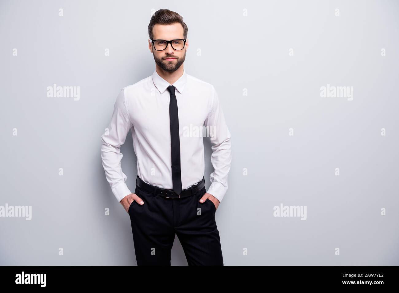 Photo of handsome young macho business 