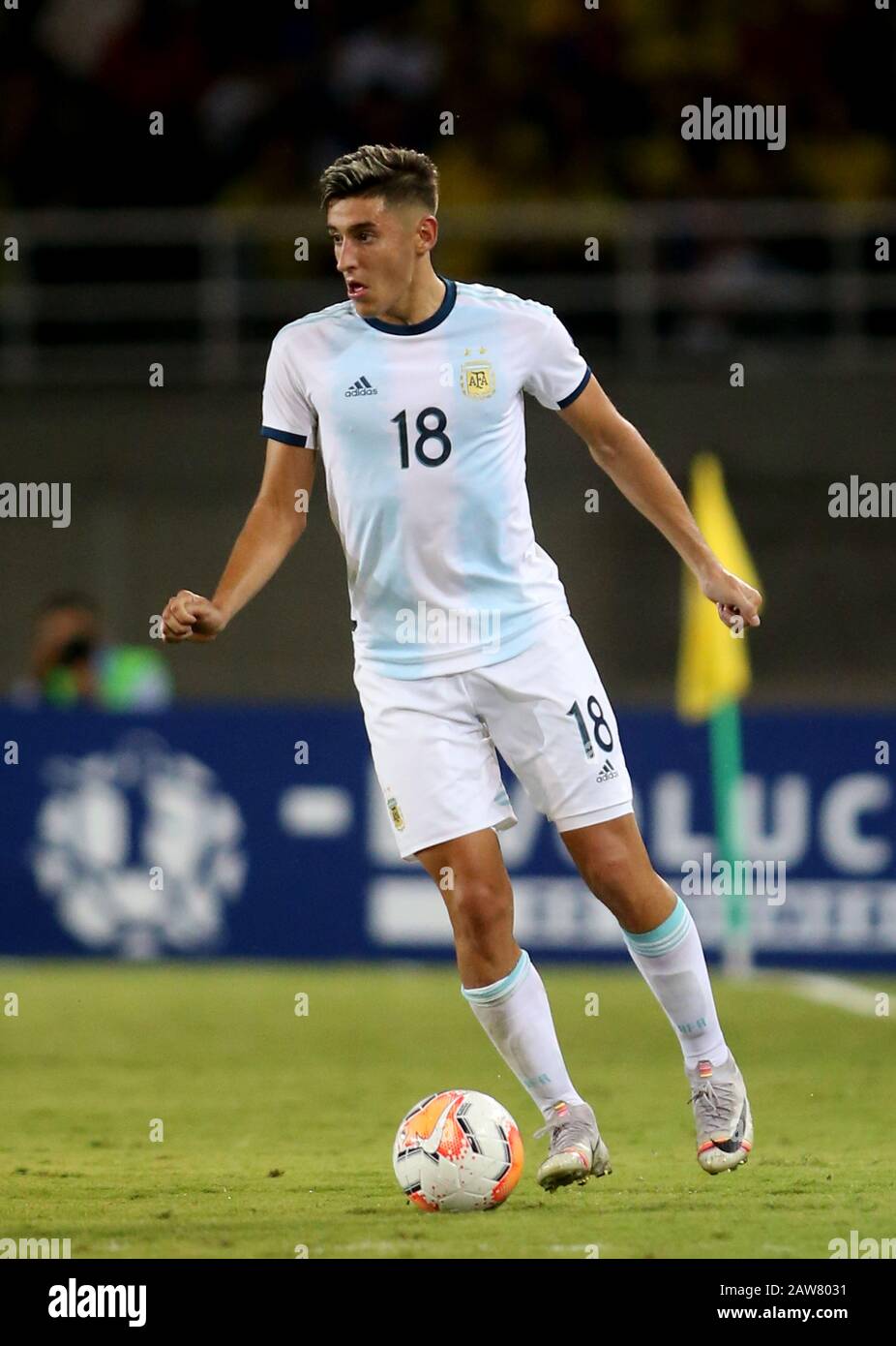 PEREIRA COLOMBIA JANUARY 30 Gaston Togni of Argentina on action during a match between Argentina U23 and Venezuela U23 as part of CONMEBOL Preolimpico 2020 at Estadio Hernan Ramirez Villegas