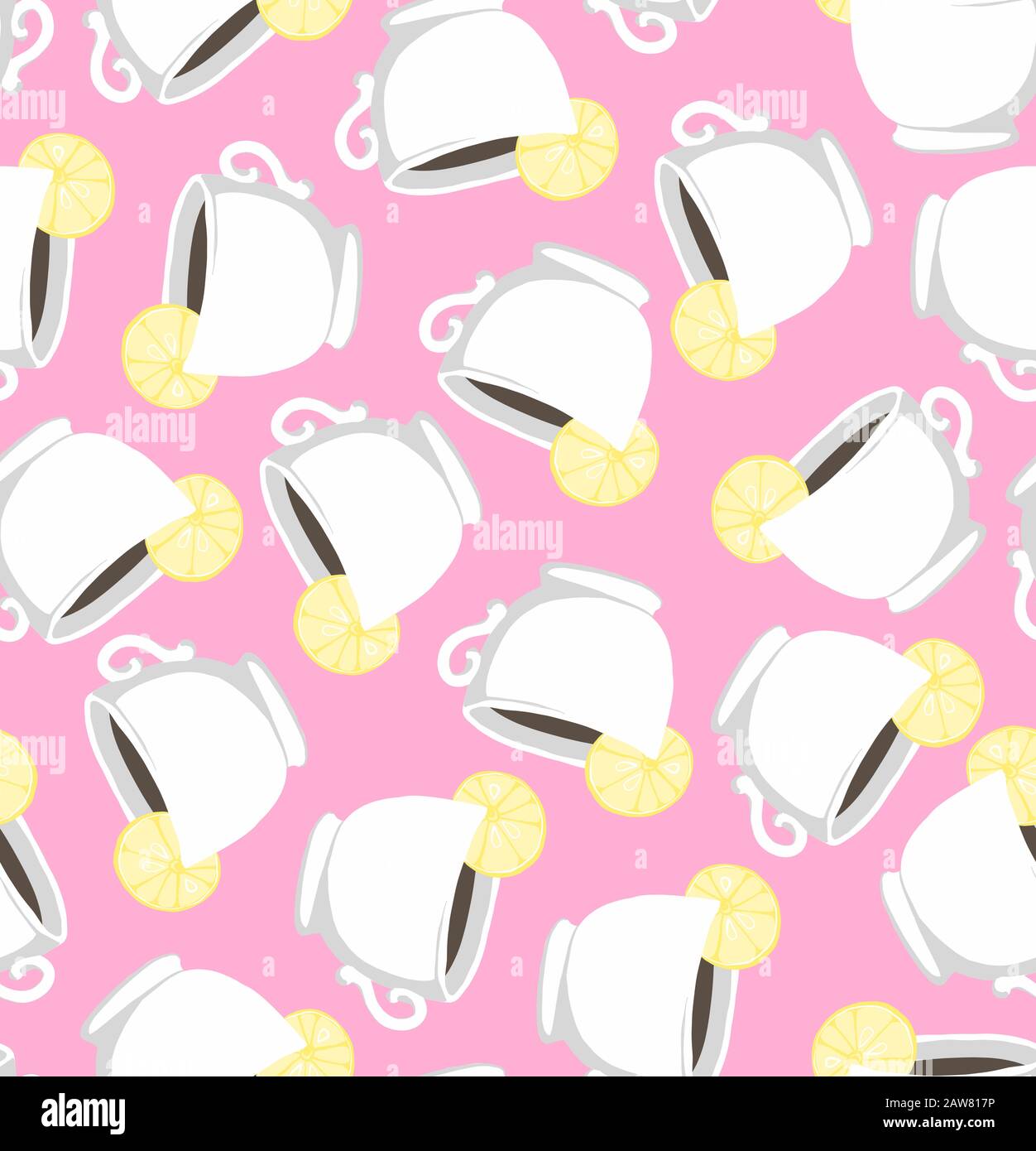 Seamless teapots for backdrop Stock Vector