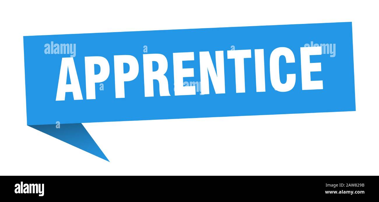 apprentice speech bubble. apprentice ribbon sign. apprentice banner Stock Vector