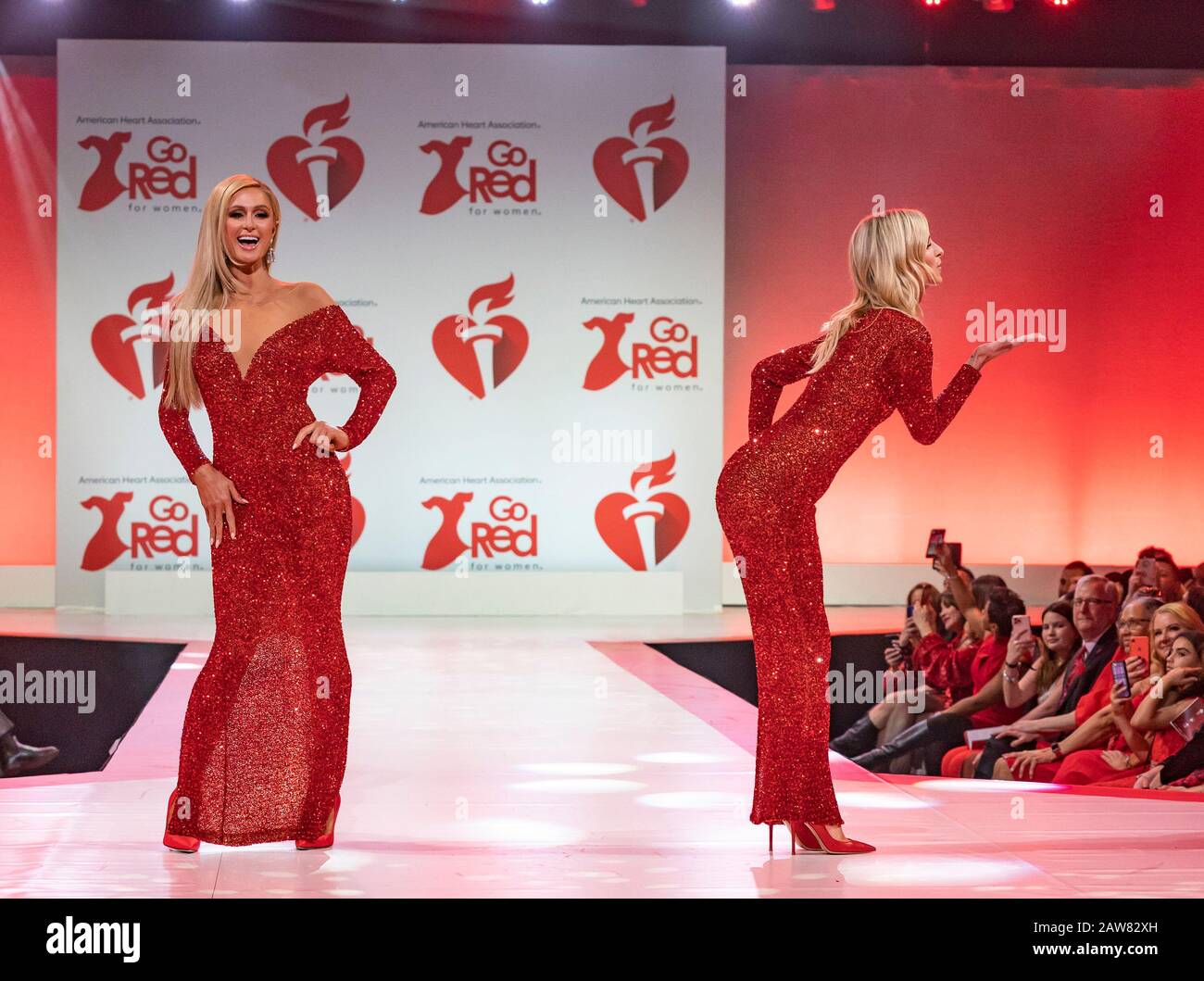 Paris Hilton, Nicky Hilton Rotschild wearing dress by Yousef AlJasmi