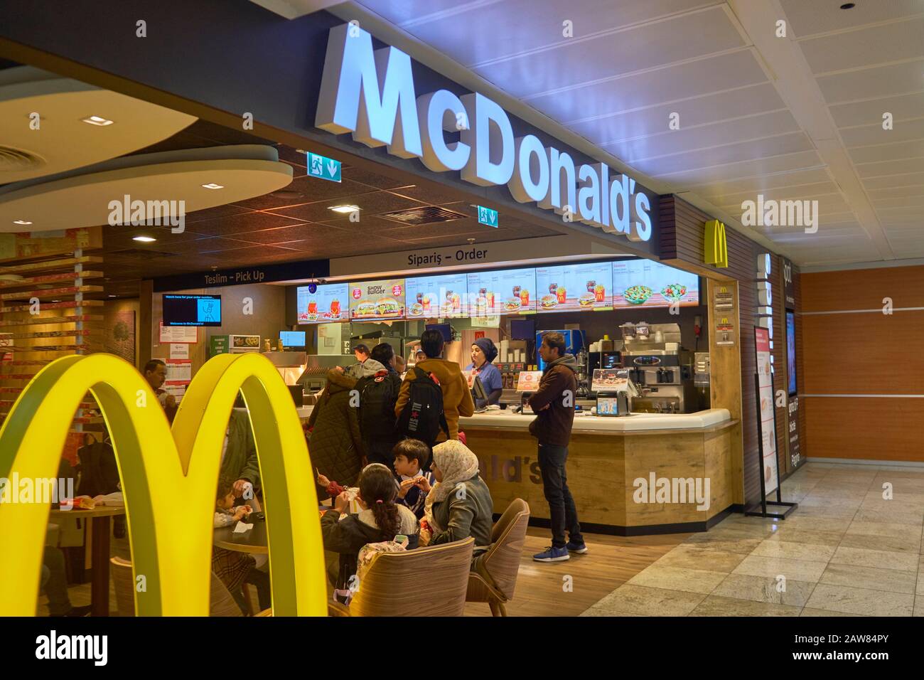 Istanbul Sabiha Gokcen Airport - January 2020. McDonald's restaurant Stock  Photo - Alamy