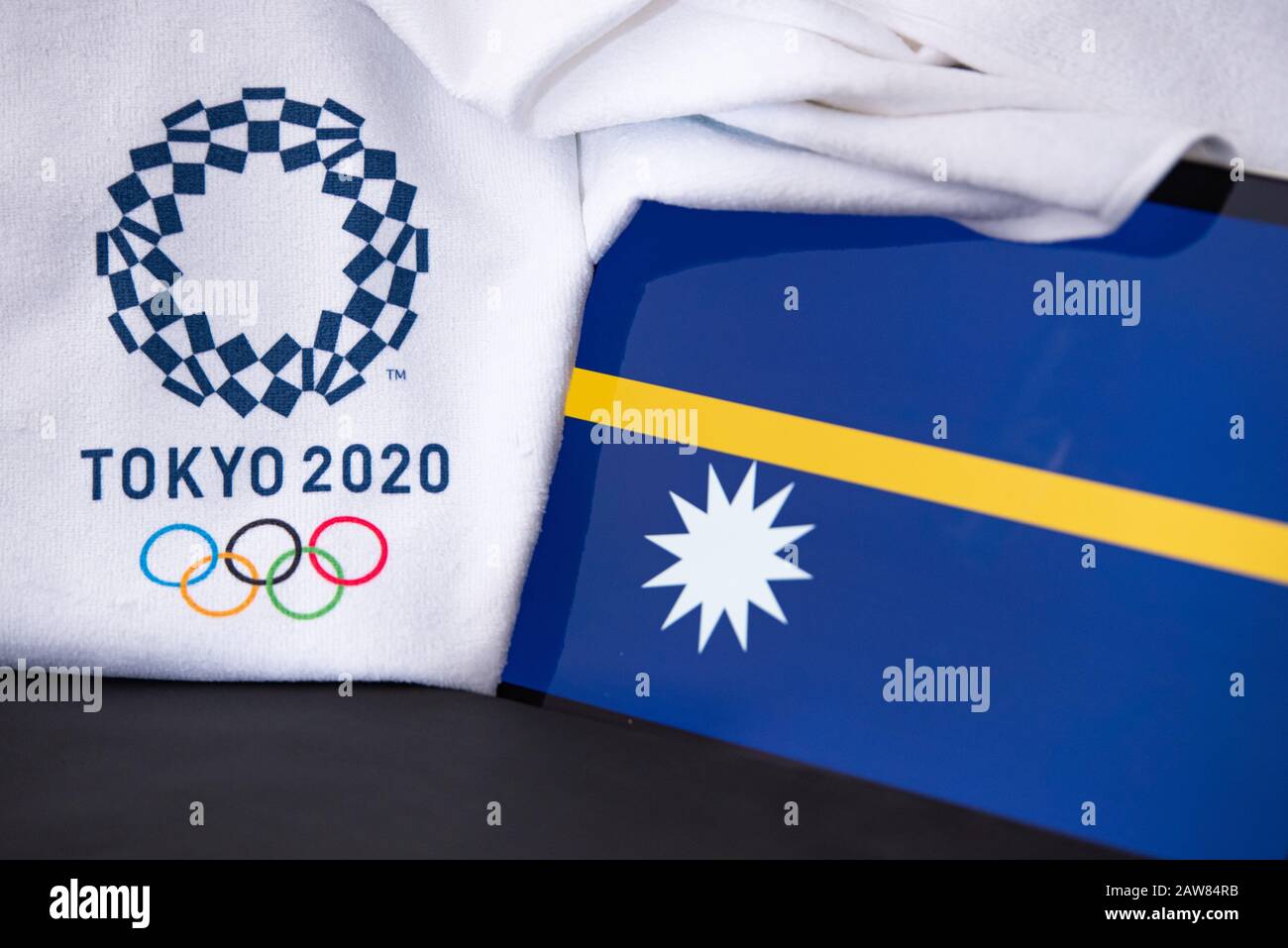 TOKYO, JAPAN, FEBRUARY. 8. 2020: Nauru at summer olympic game in Tokyo