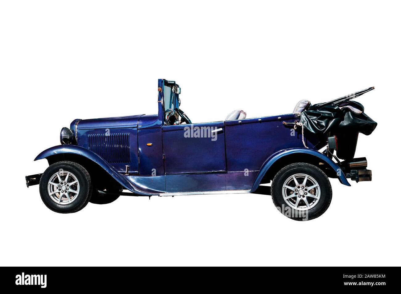 Antique car isolated on a white background Stock Photo - Alamy