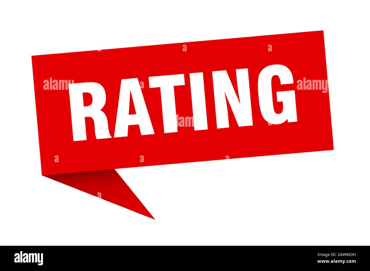 rating speech bubble. rating ribbon sign. rating banner Stock Vector