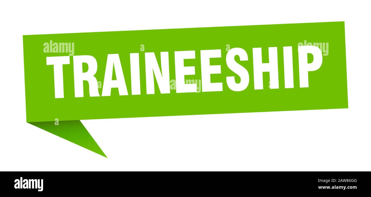 traineeship speech bubble. traineeship ribbon sign. traineeship banner Stock Vector