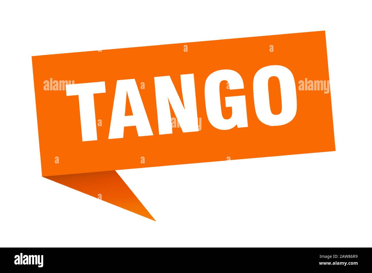 tango speech bubble. tango ribbon sign. tango banner Stock Vector