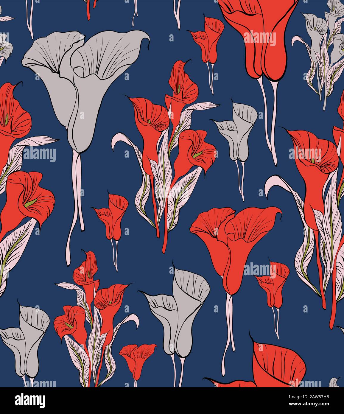 Seamless Floral Pattern in vector Stock Vector Image & Art - Alamy