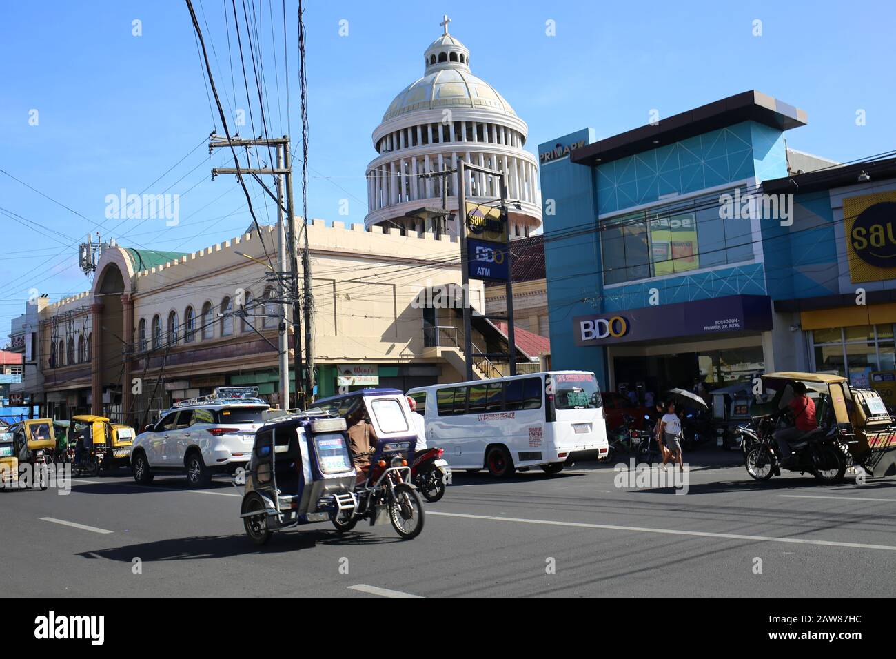 A street in Sorsogon, Philippines Stock Photo