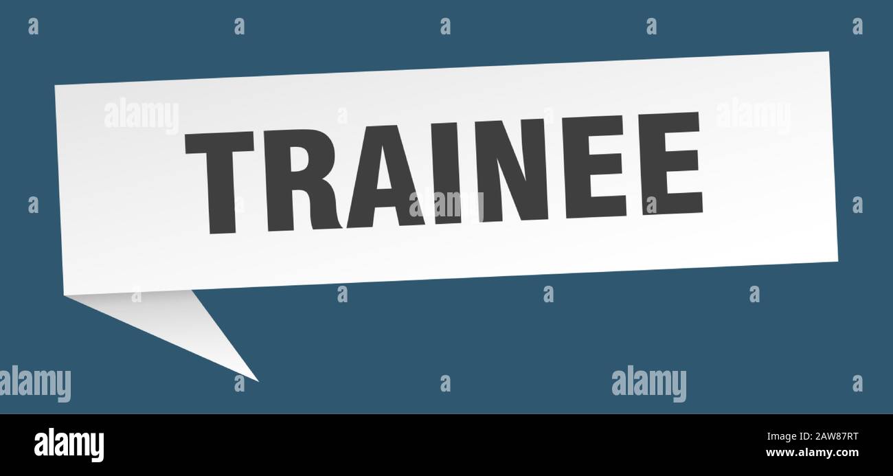 trainee speech bubble. trainee ribbon sign. trainee banner Stock Vector