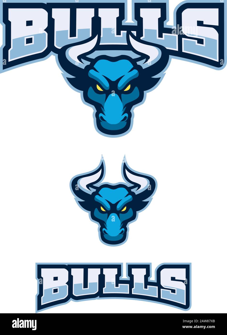 Bull Sport Mascot Stock Vector