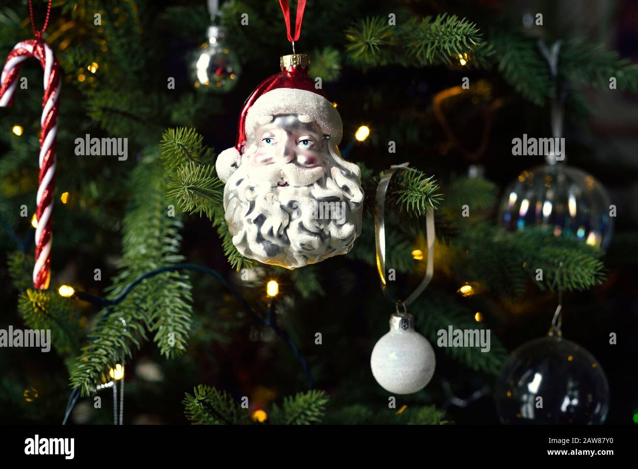 Father Christmas tree decoration Stock Photo