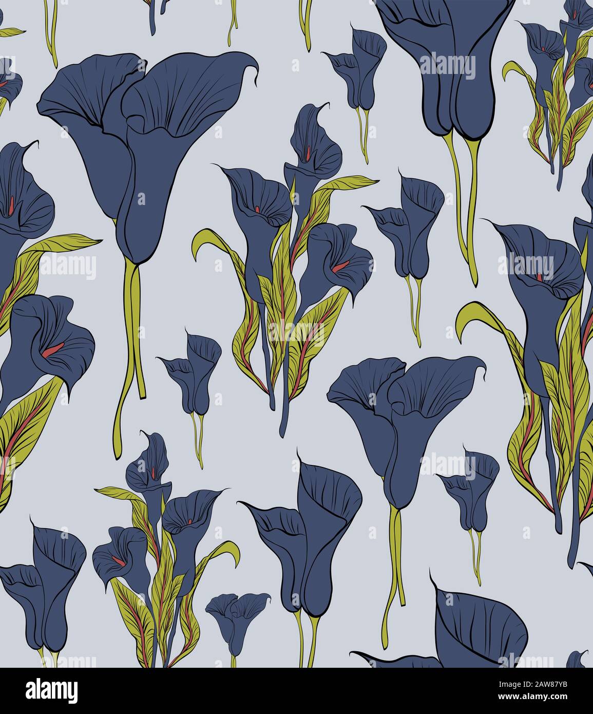 Seamless Floral Pattern in vector Stock Vector Image & Art - Alamy