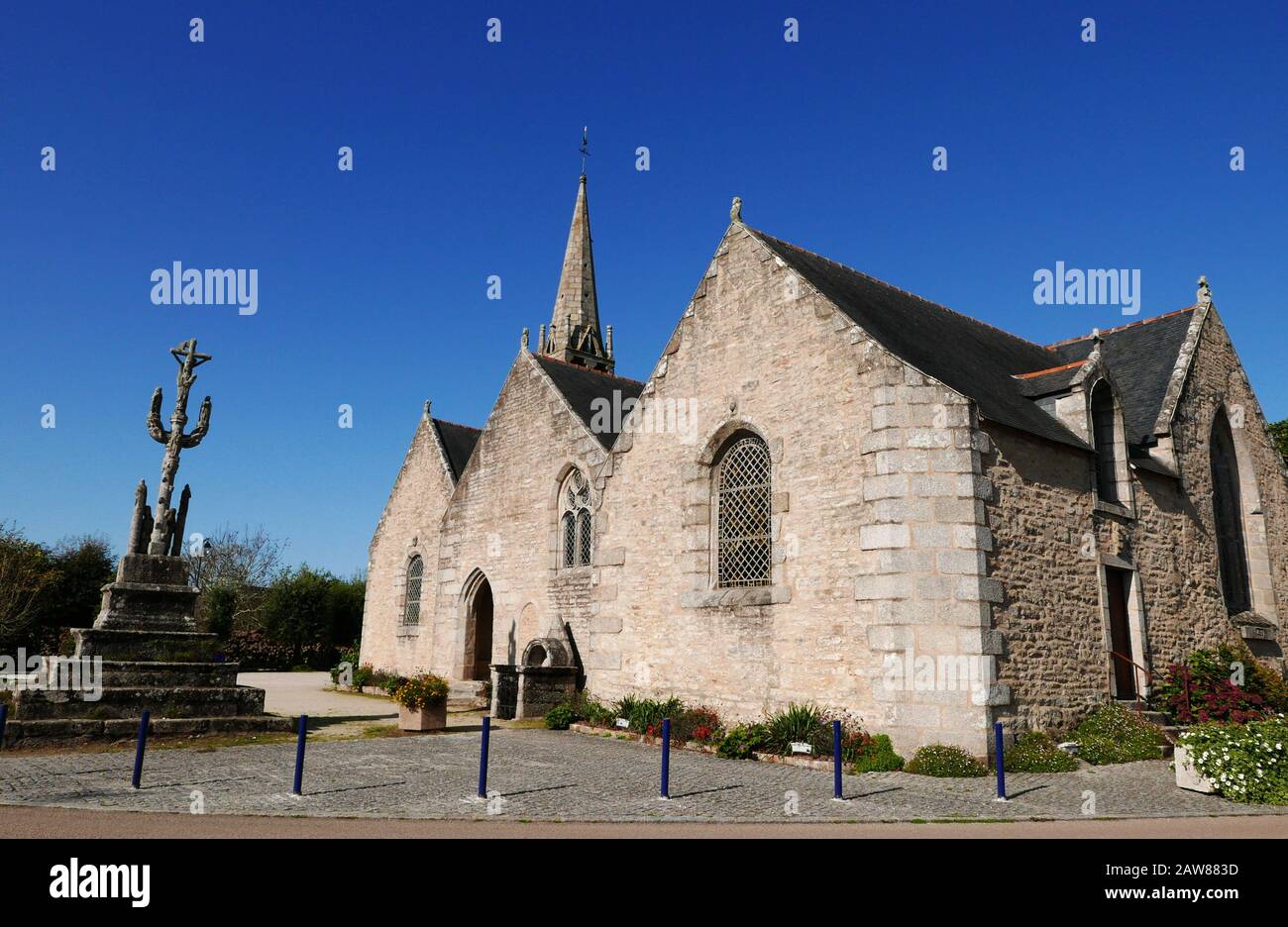 Eglise de Saint-Amet de Nizon, Pont-Aven, Finistere, Bretagne, France, Europe Stock Photo