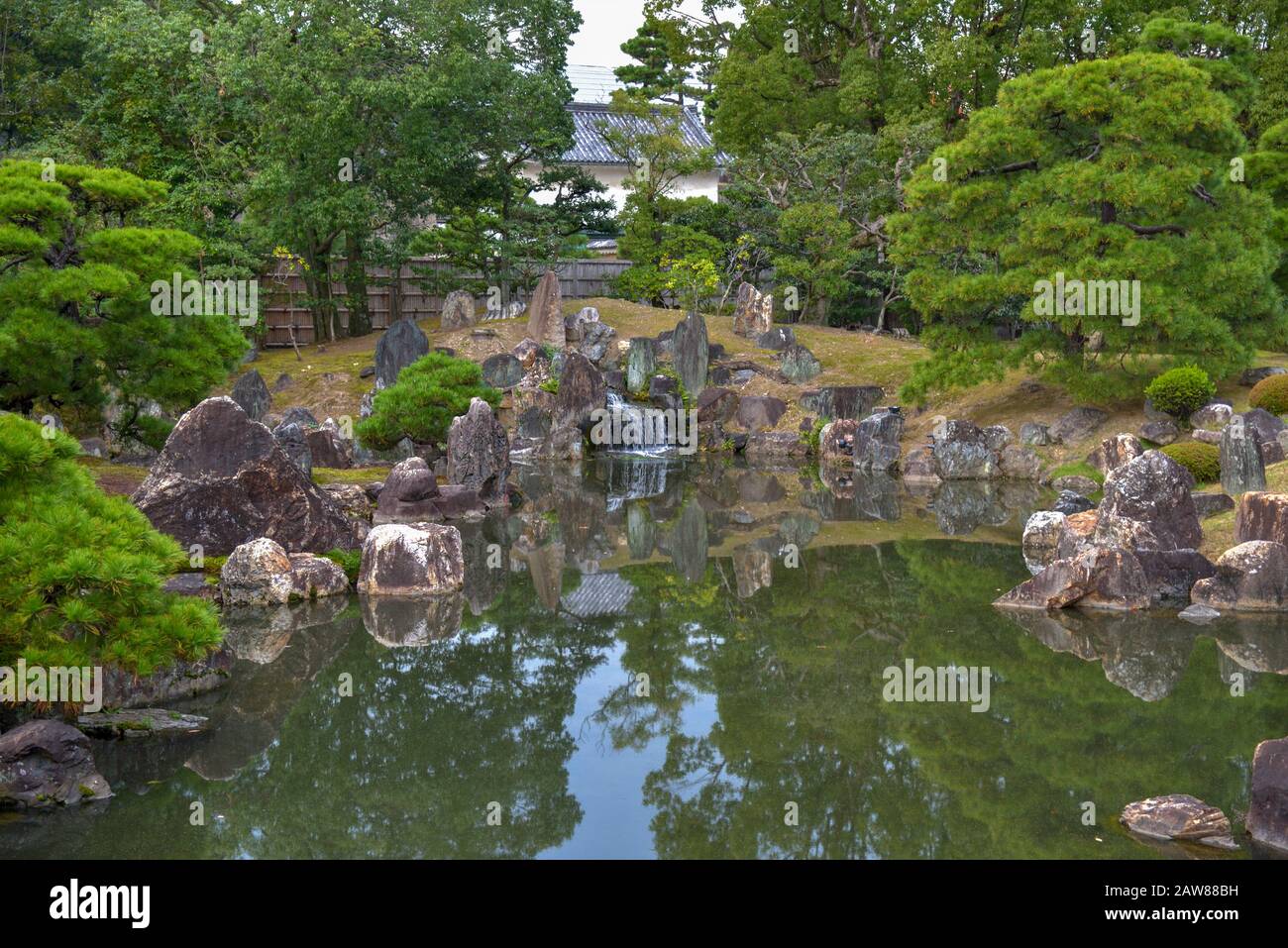 Ninomaru Garden in grounds of Nijo Castle in Kyoto Stock Photo
