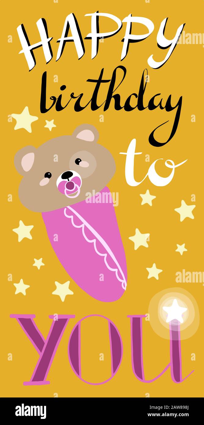 Happy Birthday typographic vector Stock Vector