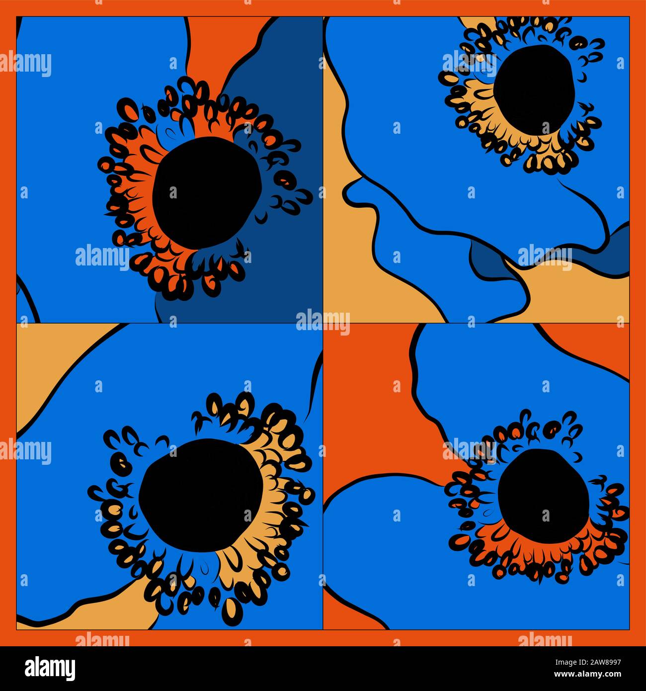 Floral pattern, can use be for shawl, decor, fabric. Stock Vector