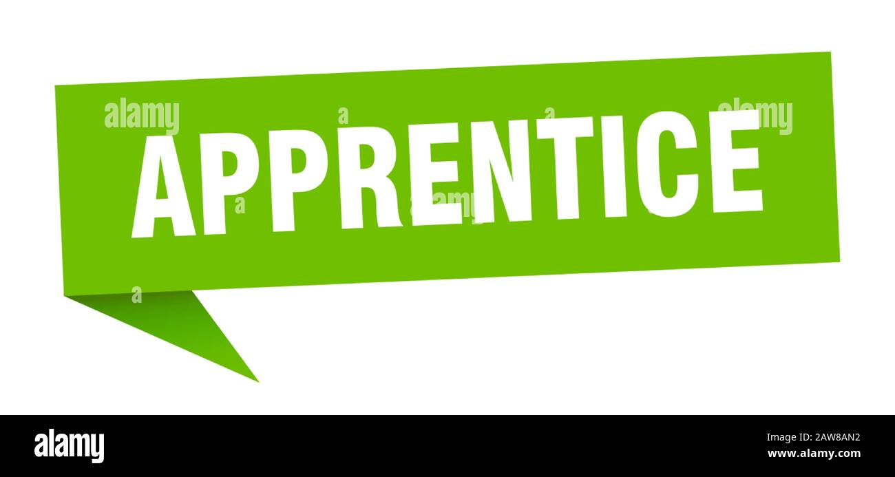 apprentice speech bubble. apprentice ribbon sign. apprentice banner Stock Vector