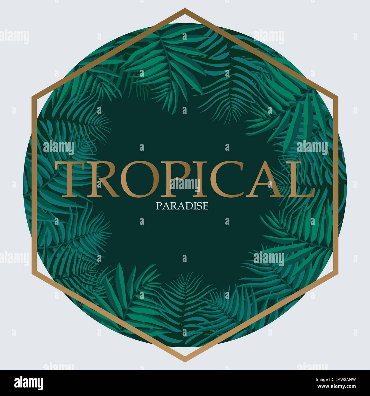 Trendy Tropical Leaves Vector Design. Stock Vector