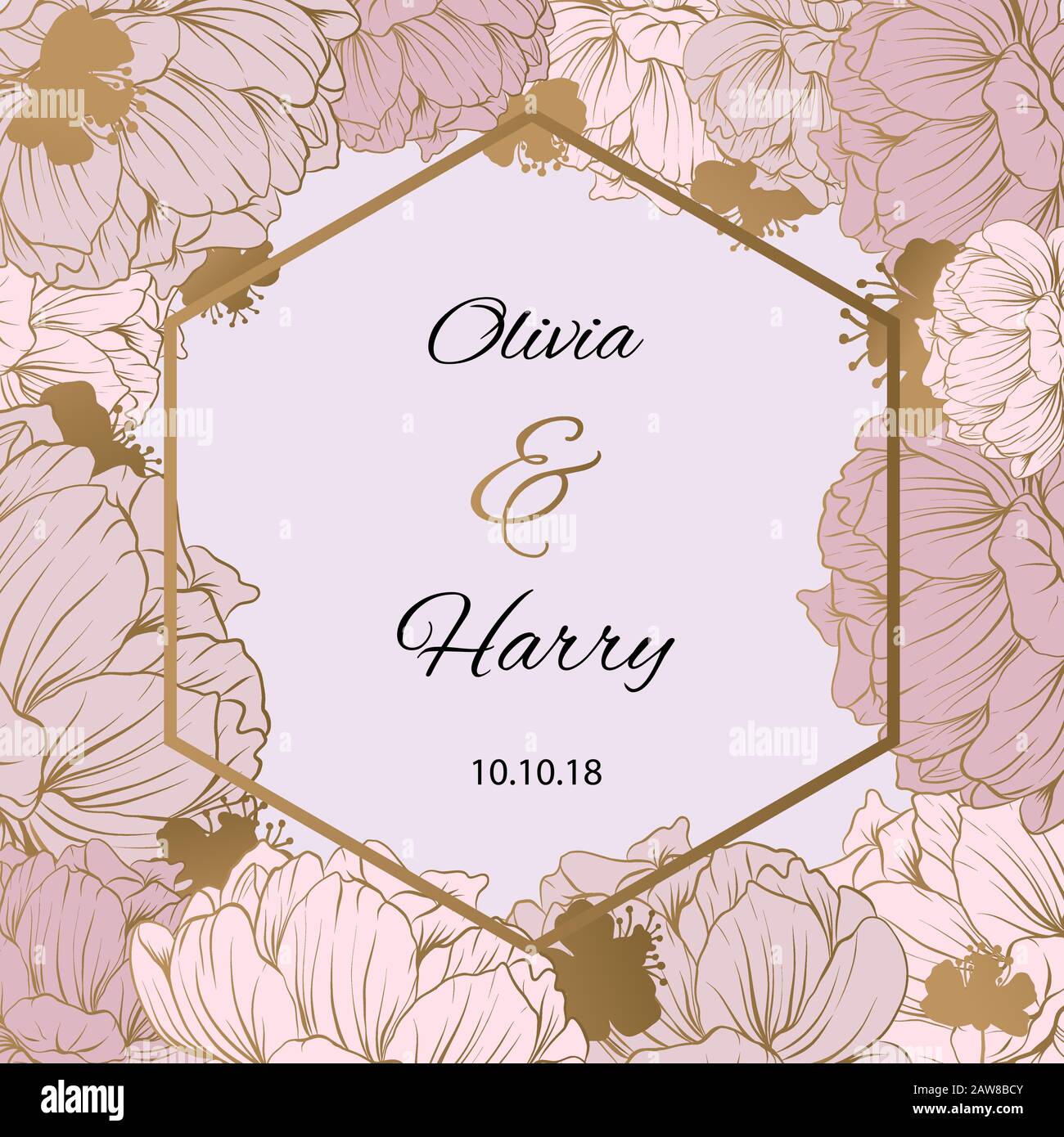 Trendy Flower Vector Design. Stock Vector