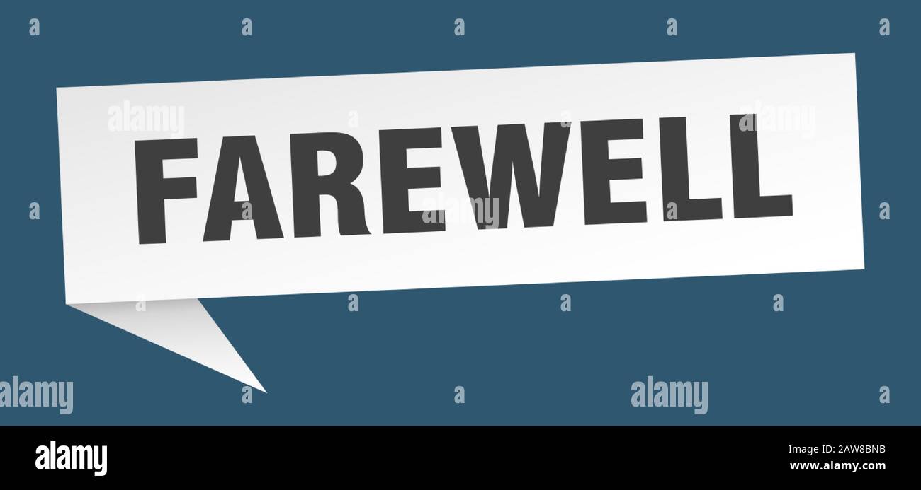 farewell speech bubble. farewell ribbon sign. farewell banner Stock ...