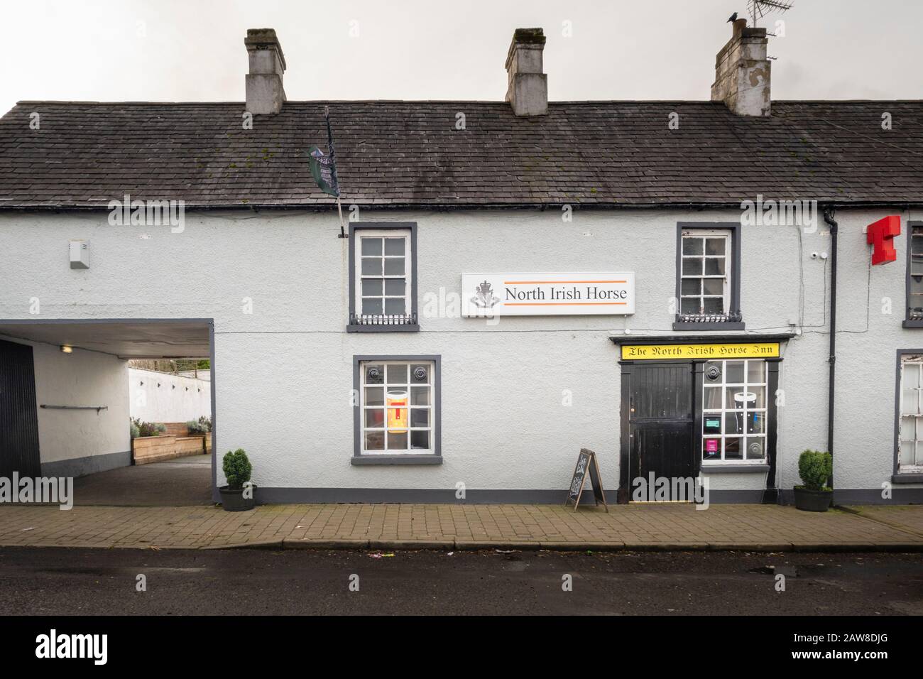 North Irish Horse Pub in Dervock, County Antrim, Northern Ireland Stock Photo