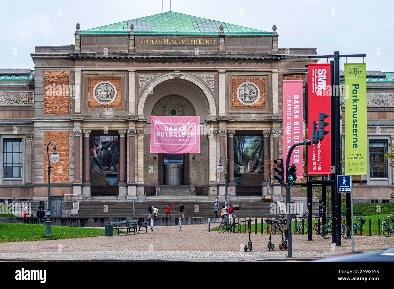 The National Gallery of Denmark, Statens Museum for Kunst, Italian Renaissance revival style building built 1889-96, Sølvgade 48, Copenhagen, Denmark Stock Photo