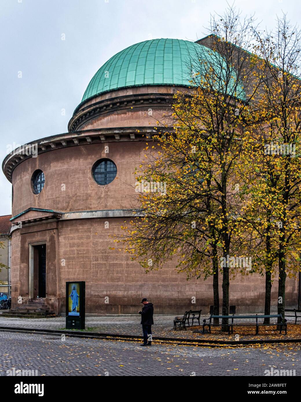 Vor Frue Kirke,Church of Our Lady Cathedral, Neoclassical style building by architect Christian Frederik Hansen in 1829.Copenhagen,Denmark Stock Photo