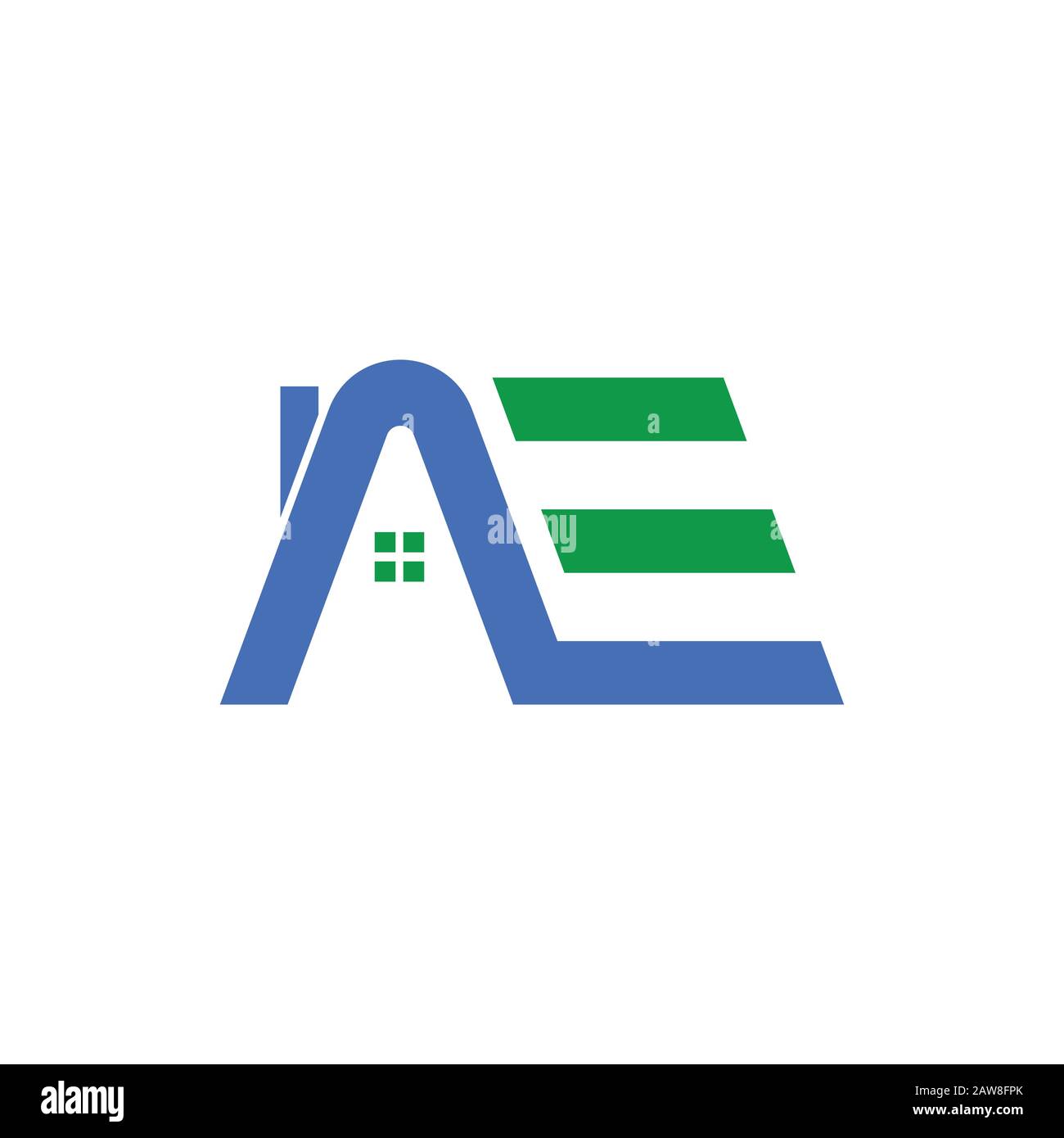 Initial letter ae or ea logo design template Stock Vector
