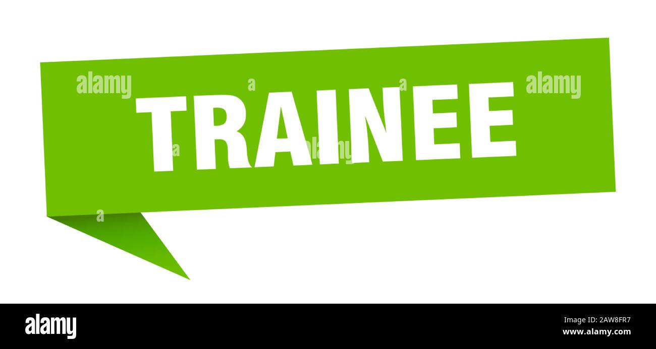 trainee speech bubble. trainee ribbon sign. trainee banner Stock Vector
