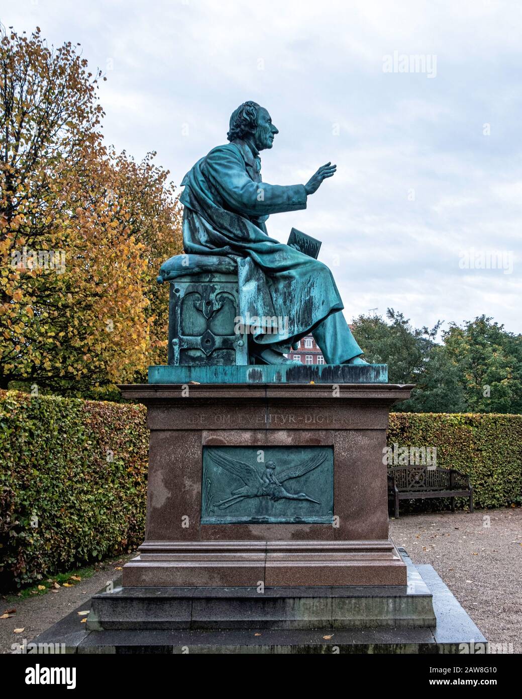 Bronze sculpture of author Hans Christian Andersen by Sculptor August ...