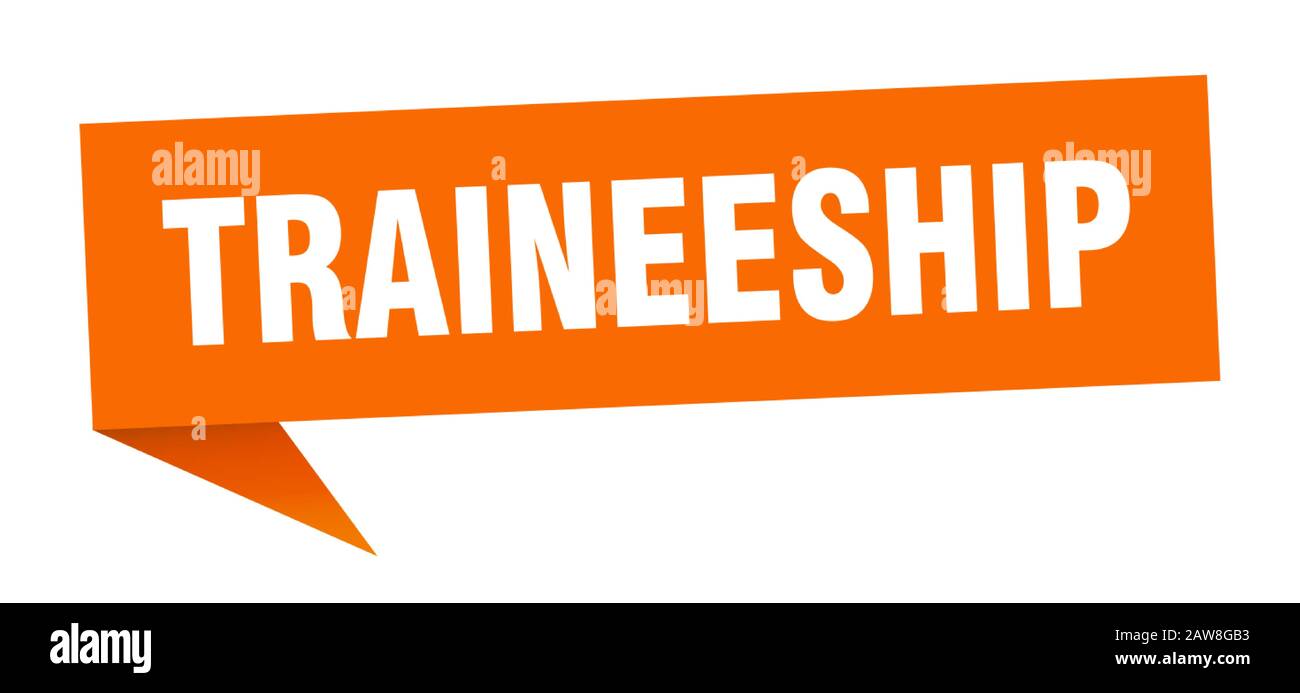 traineeship speech bubble. traineeship ribbon sign. traineeship banner Stock Vector