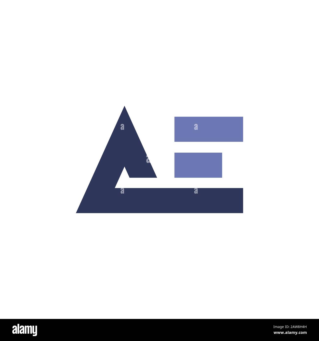 Initial letter ae or ea logo design template Stock Vector