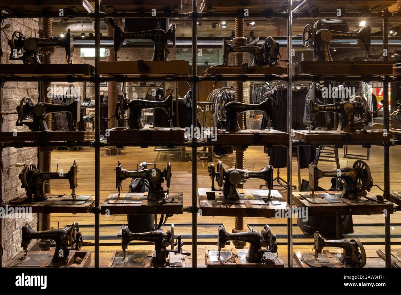 Brighton, UK 1st January 2020 View a tailors shop front with vintage