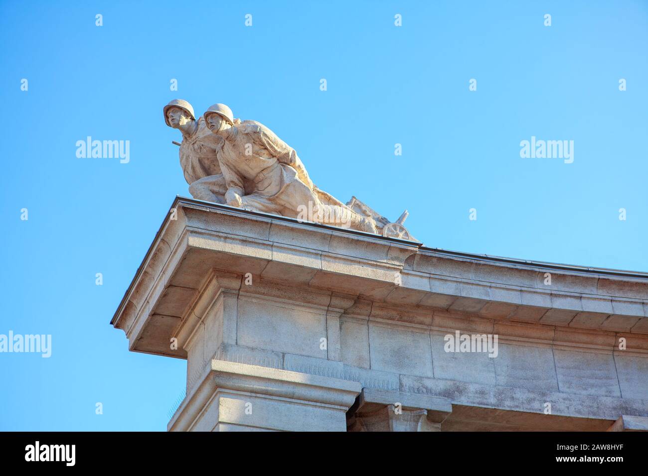 monument to soviet soldiers in Vienna Stock Photo