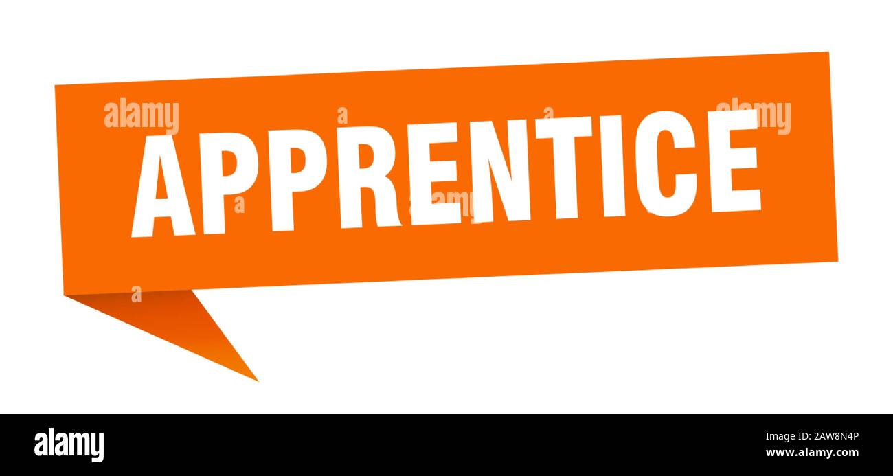 apprentice speech bubble. apprentice ribbon sign. apprentice banner Stock Vector