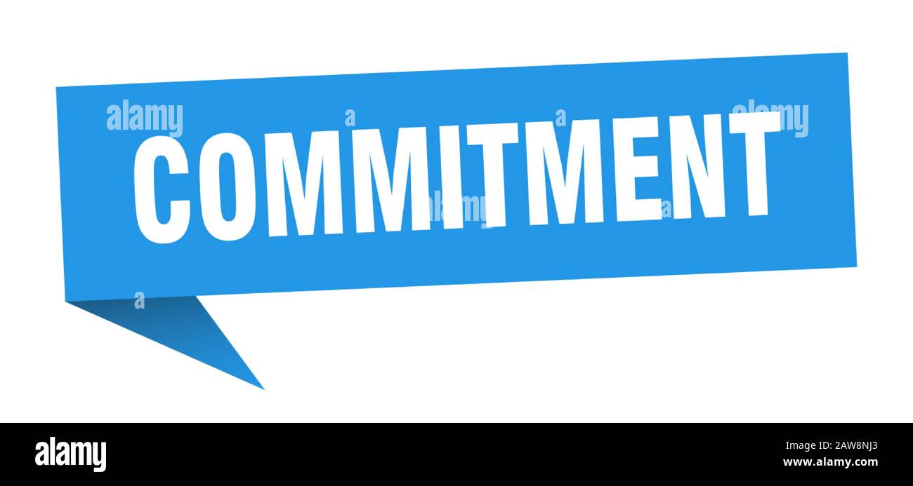 commitment speech bubble. commitment ribbon sign. commitment banner Stock Vector
