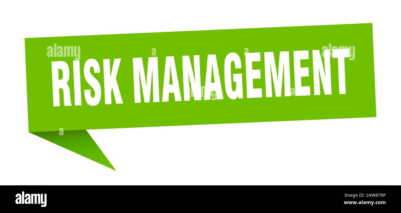 risk management speech bubble. risk management ribbon sign. risk ...