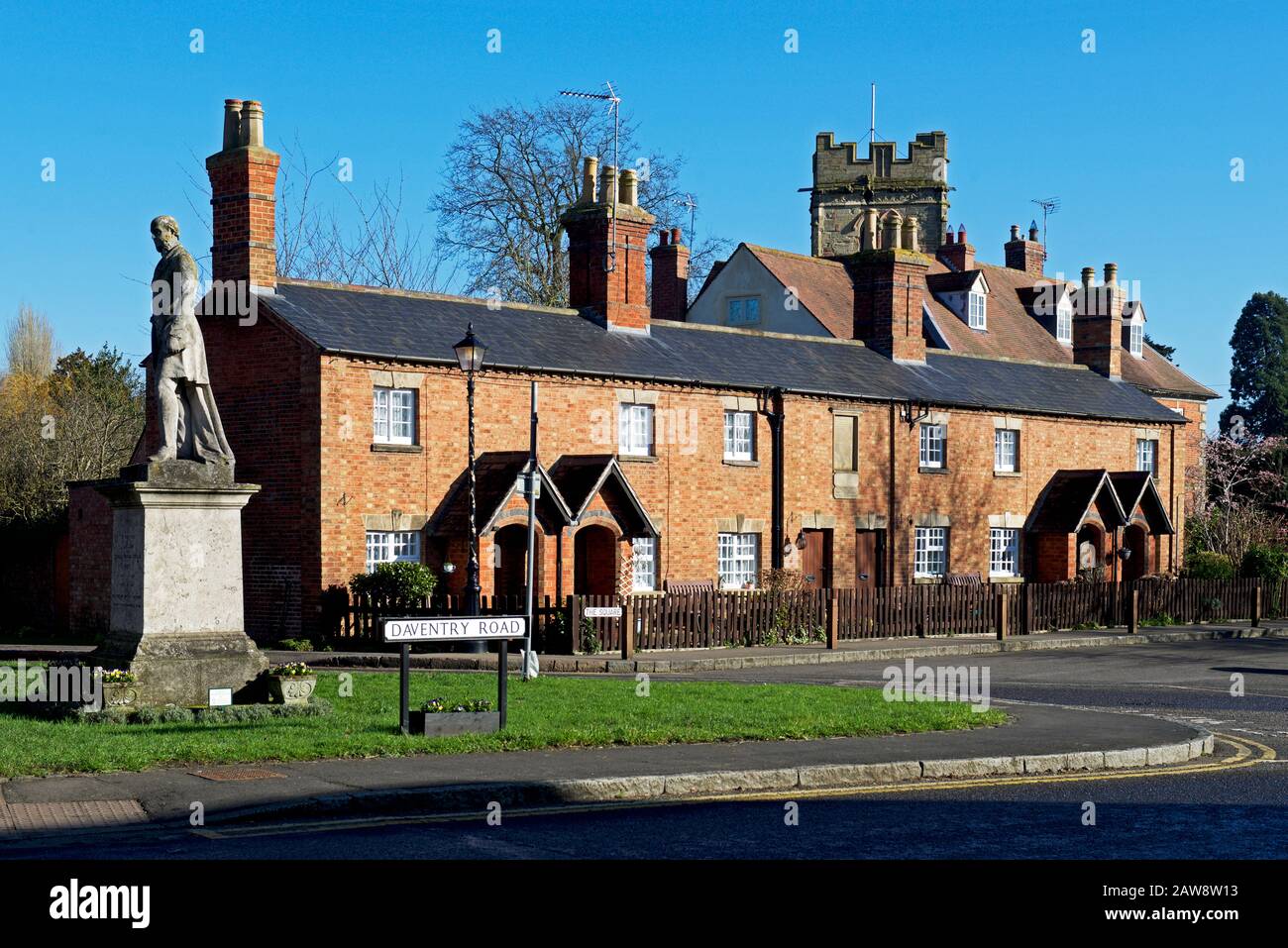 The Newcombe and Spier Almshouses in Dunchurch, Warwickshire, England UK Stock Photo