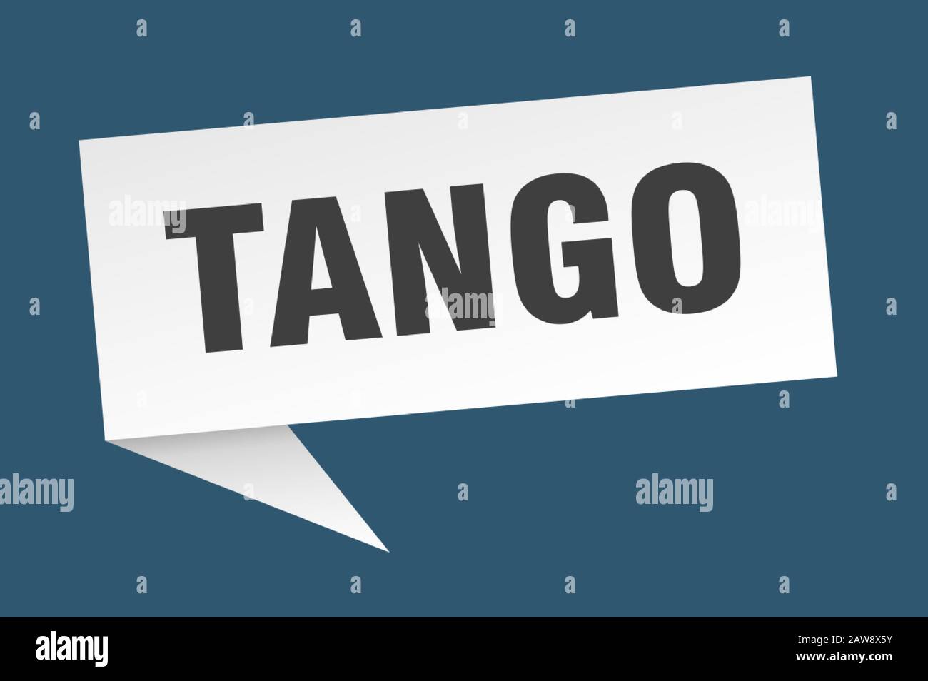 tango speech bubble. tango ribbon sign. tango banner Stock Vector