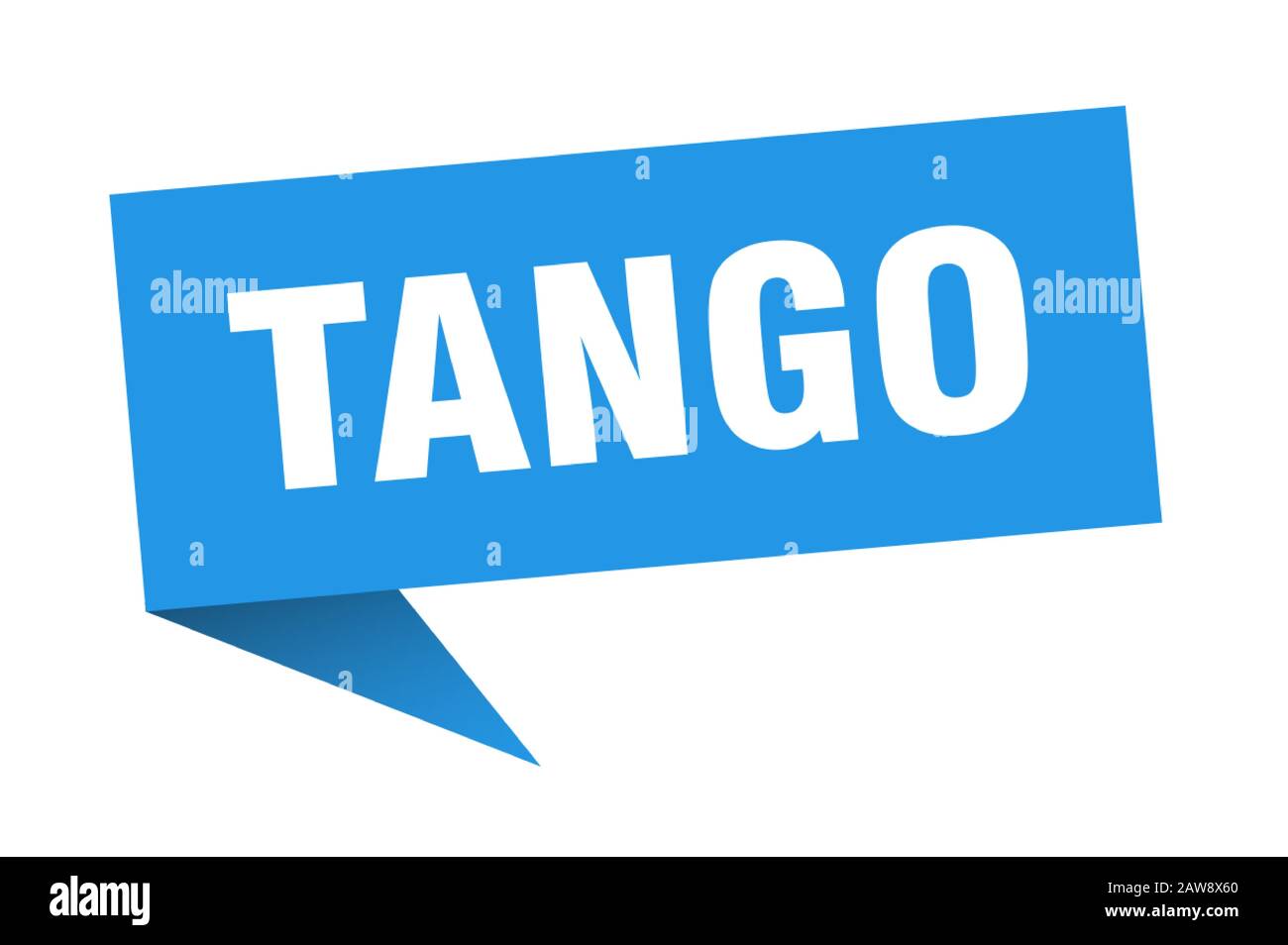 tango speech bubble. tango ribbon sign. tango banner Stock Vector