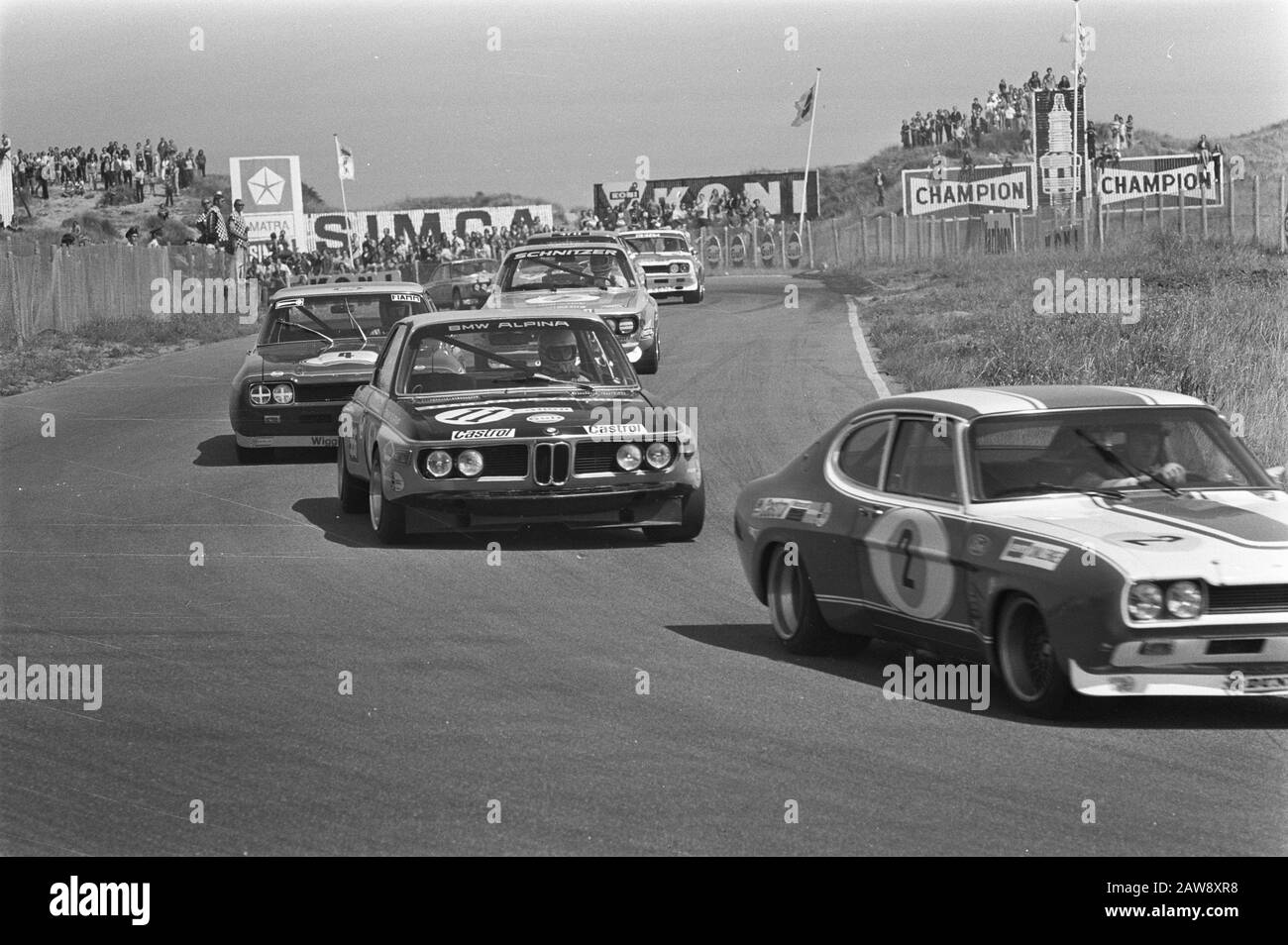 Levis Challenge Cup race at Zandvoort circuit (Europcup for touring cars),  Hezemans in action with BMW alpina (No. 11) Date: August 20, 1972 Location:  North -Holland, Zandvoort Keywords: car racing, tracks Stock Photo - Alamy
