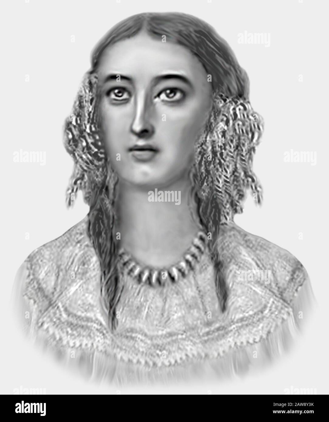 Pocahontas c1596 1617 Native American Artist Impression based on a
