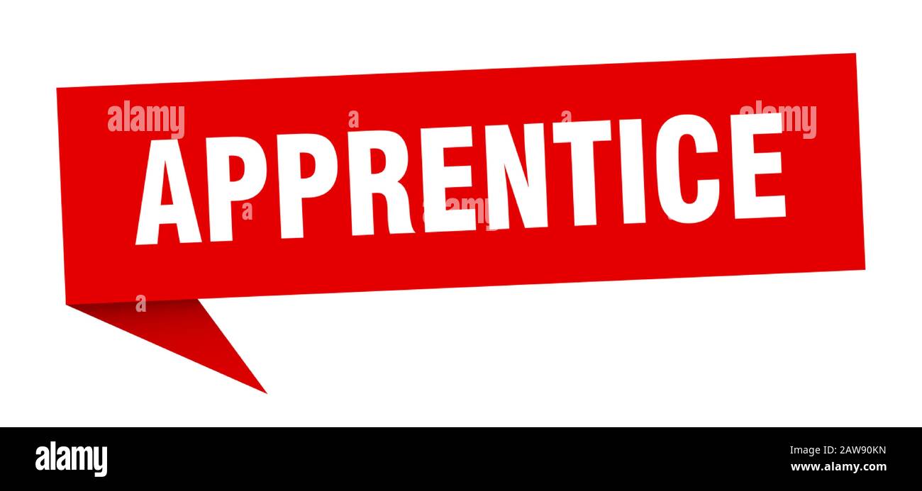 apprentice speech bubble. apprentice ribbon sign. apprentice banner Stock Vector