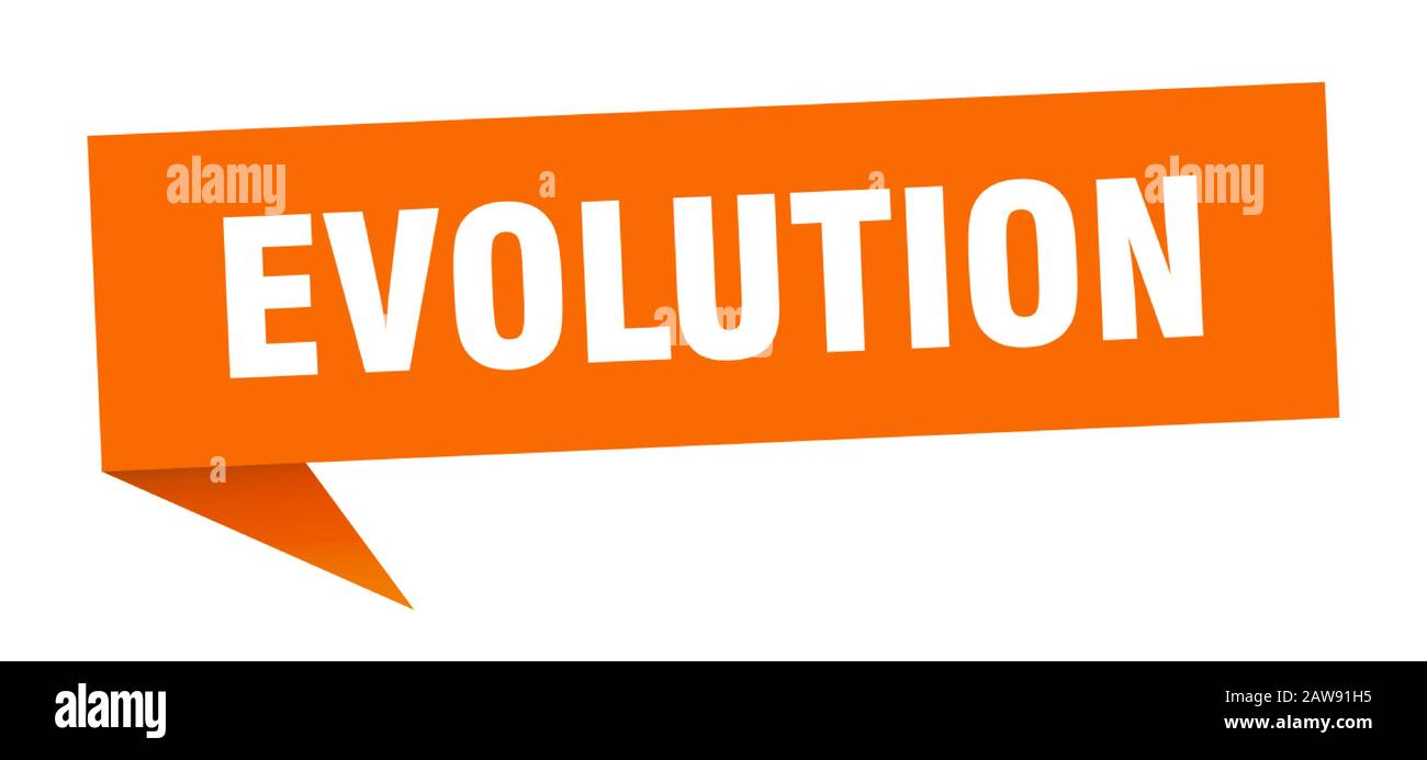 Evolution Ribbon evolution speech bubble. evolution ribbon sign. evolution banner Stock ...