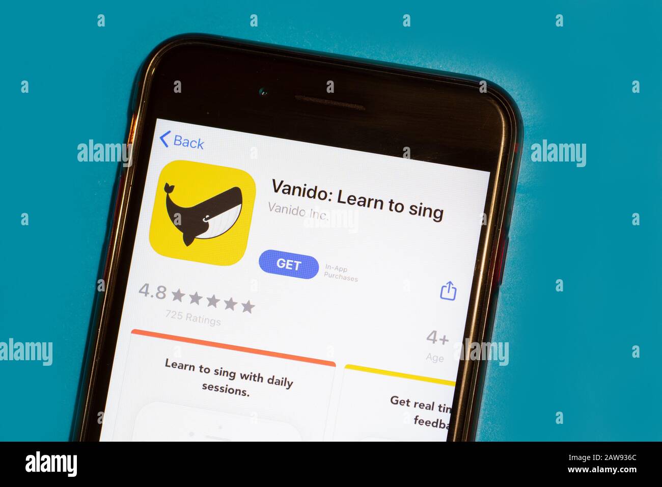 New York City, USA - 5 February 2020: Vanido app icon on phone screen ...